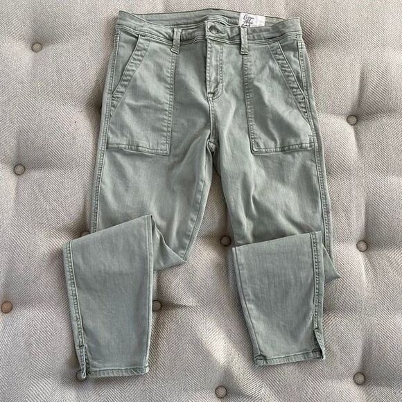 Cosmic Blue Love Sage Green Ankle Jeans Stitch Fix 29 - Picture 1 of 6